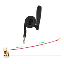 Guia Longa 02 Mts Adestramento E Passeio De Cães Preto Foto mini  3