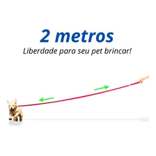 Guia Longa 02 Mts Adestramento E Passeio De CĂŁes Preto Foto mini 2
