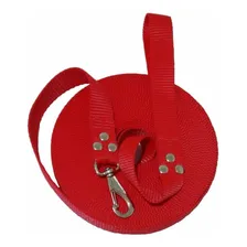Guia Longa 10 Mts Adestramento E Passeio De Cães Gatos Cor Vermelho Foto mini  2