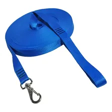 Guia Longa 5 Mts Adestramento E Passeio De Cães Gatos Cor Azul Foto mini  2