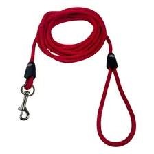 Guia Longa 5 Mts Resistente Adestramento E Passeio De Cães Cor Vermelho Foto  mini 1