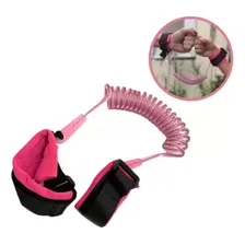 Guia Pulseira De Segurança Coleira Pulso Anti Perda Infantil Cor Rosa Foto mini  3