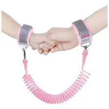 Guia Pulseira De Segurança Coleira Pulso Anti Perda Infantil Cor Rosa Foto  mini 1