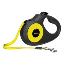 Guia Retrátil Para Cachorro Friend Médio Até 25kg - Jambo Guia M Preto E Amarelo Foto  mini 1