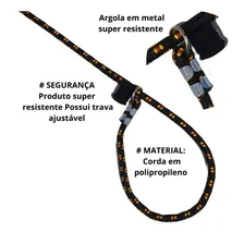 Guia Unificada Enforcador Adestramento 8mm Cor Preto Foto mini 4