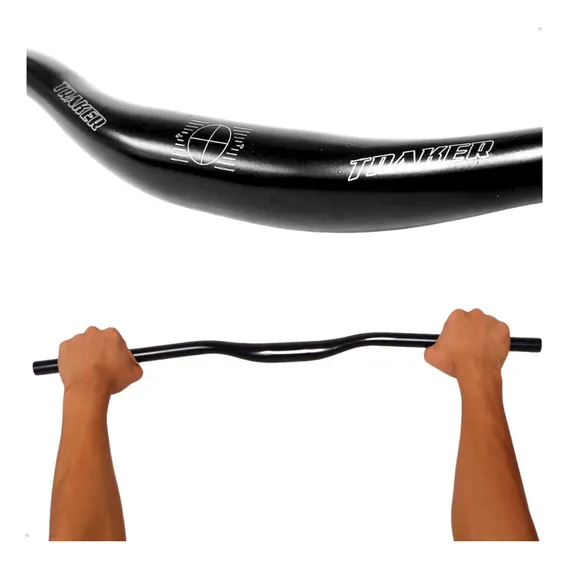 Guidão Para Bike Mtb Alto AlumÃnio 31.8x680 60mm Preto Gtu Foto 1