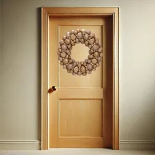 Guirlanda Bolas De Natal 35cm Enfeite Porta Decoração Rose Foto mini 2