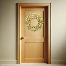 Guirlanda Bolas Natalinas 35cm Enfeite Porta Decoração Natal Cor Dourado Foto mini  2