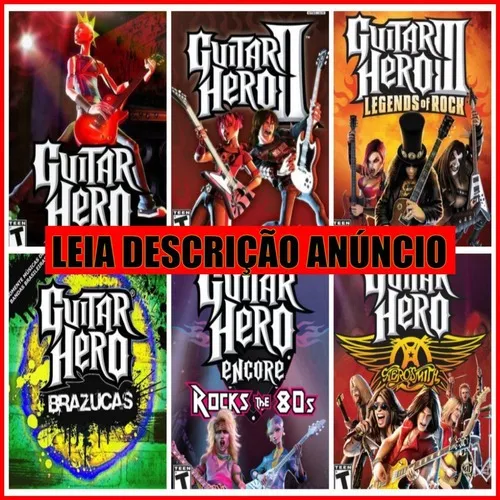 Guitar Hero Coleção Jogos Ps2 Compatível C/ Playstation 2 Foto 1