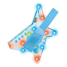 Guitarra Com Óculos Microfone Infantil Som E Luz Rock Azul Foto mini  3