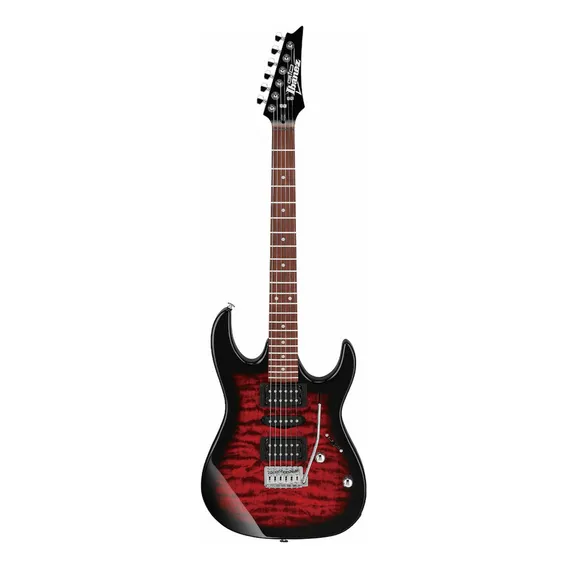 Guitarra Electrica Ibanez Gio Grx70qa Trb Color Rojo Foto 1