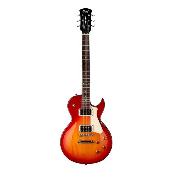 Guitarra Elétrica Cort Cr Series Cr100 Les Paul De Mogno Cherry Red Burst Brilhante Foto 1