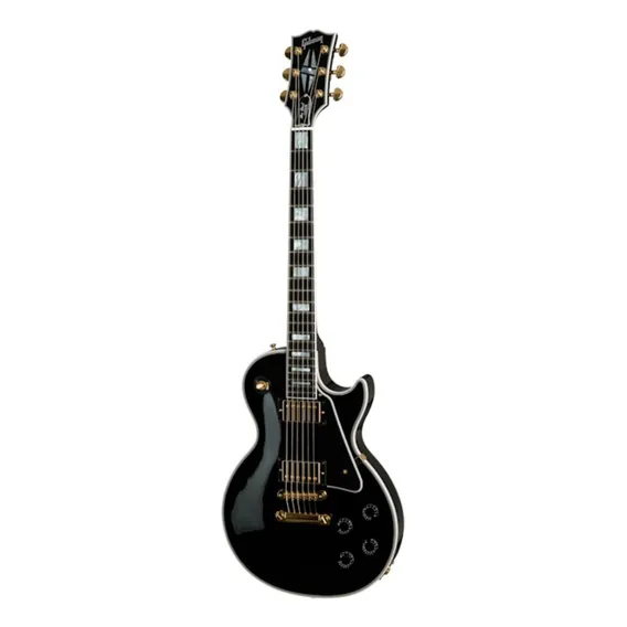 Guitarra elétrica Gibson Custom Shop Les Paul Custom de bordo/mogno ebony brilhante com diapasão de ébano Foto 1
