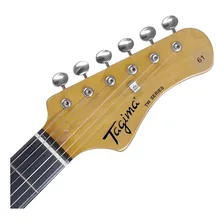Guitarra elétrica Tagima TW Series TW-61 jazzmaster de choupo 1986 sunburst com diapasão de madeira técnica Foto mini  3