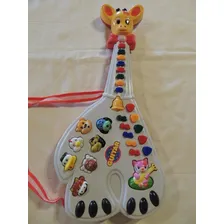 Guitarra Infantil Girafa Colorida Com Som E Luz Musical Foto mini 2