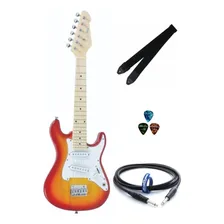 Guitarra Infantil Strimberg Class Clk10 Kit Correia E Cabo Cor Marrom Foto mini 1