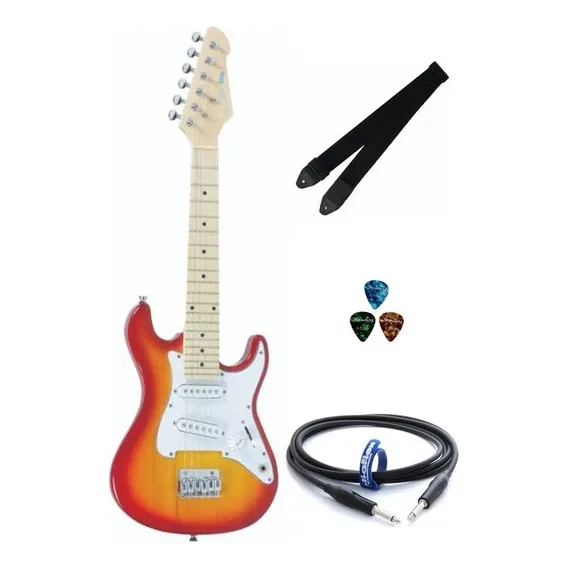 Guitarra Infantil Strimberg Class Clk10 Kit Correia E Cabo Cor Marrom Foto 1