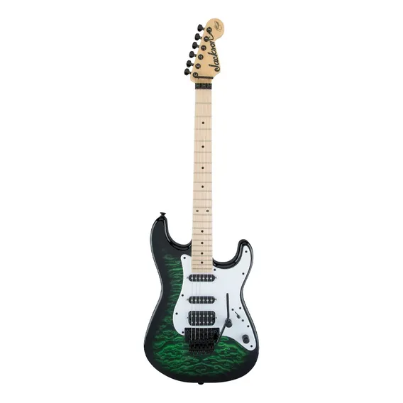 Guitarra Jackson Adrian Smith Sdxq Mn Transparent Green/w Foto 1