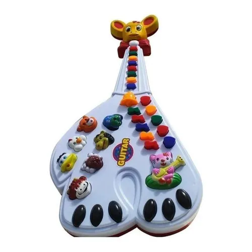 Guitarra Musical Infantil Girafa 26 Teclas Sons E 10 Músicas Foto 1