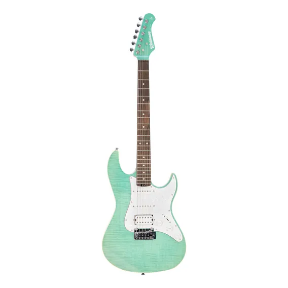 Guitarra Statocaster Waldman St-511f Faded Aqua Brilhante Cor Verde Material do diapasão Pau-rosa Orientação da mão Destro Foto 1