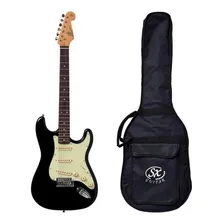Guitarra Sx Sst62 Bk Preta Com Capa Bag Foto mini 4