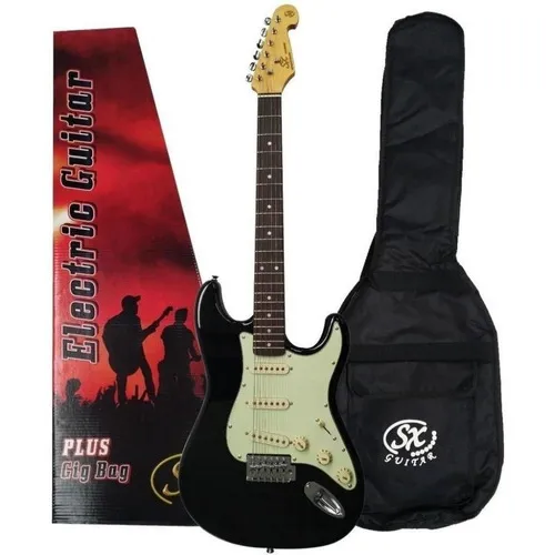 Guitarra Sx Sst62 Bk Preta Com Capa Bag Foto 1