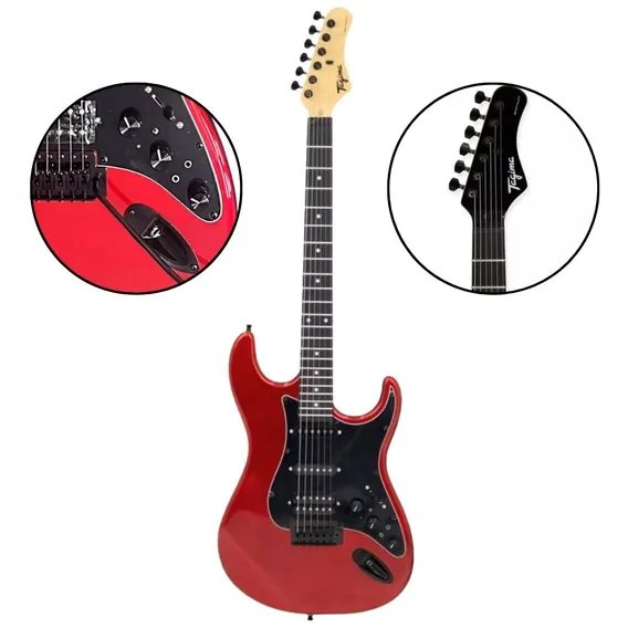 Guitarra Tagima Fone Regulada Sixmart Efeitos Ca Vermelha Foto 1