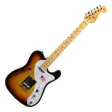 Guitarra Telecaster Thinline Sx Tl Vintage Semi Acustica 3ts Cor Sunburst Orientação Da Mão Destro Foto mini 1