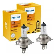 H4 Lâmpada Philips 12v 60/55w 12342c1 Farol Baixo E Alto Luz Branco-frio Foto mini  2