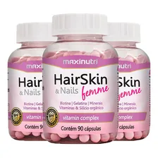 Hair Skin Femme - 3x 90 Cápsulas - Maxinutri Foto mini 1