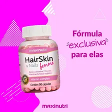 Hair Skin & Nails Femme Biotina 90 Capsulas Maxinutri Foto mini 4