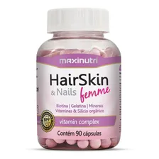 Hair Skin & Nails Femme Biotina 90 Capsulas Maxinutri Foto mini 1