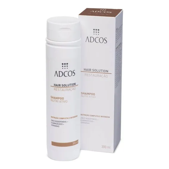 Hair Solution Shampoo Nutri Ativo 300ml Adcos Foto 1