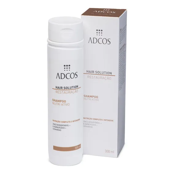 Hair Solution Shampoo Nutri Ativo 300ml Adcos Foto 1