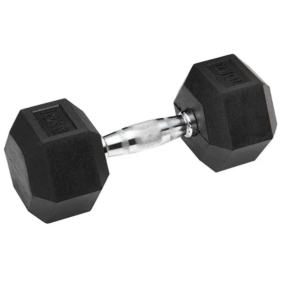 Halteres Sextavado 10kg Ahead Sports Cor Preto Foto 1