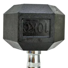 Halteres Sextavado 10kg Ahead Sports Cor Preto Foto mini 3