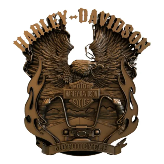 Harley Davison 2 - Arquivo 3d Stl Cnc Router Artcam Aspire Foto 1