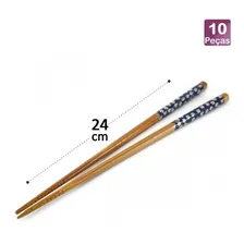 Hashi De Bambu 5 Pares Palitinho Japones Sashimi Sushi Japa Foto mini 1