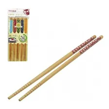 Hashi De Bambu 5 Pares Palitinho Japones Sashimi Sushi Japa Foto mini 2
