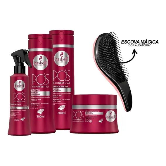 Haskell Pós Progressiva Kit Completo 300ml C/4 Produtos Foto 1