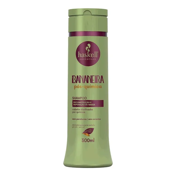 Haskell Shampoo Pós QuĆmica Bananeira 300ml Reconstrução Foto 1
