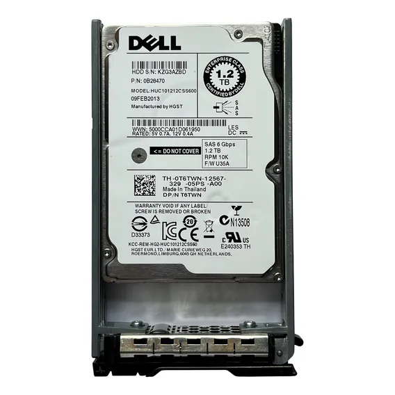 Hd 1.2tb Servidor Dell Sas 6gbs 10k 2,5 Enterprise T6twn 0t6twn Foto 1