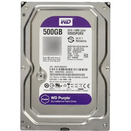 Hd 500gb Purple Intelbras Roxo P/ Dvr Foto 1