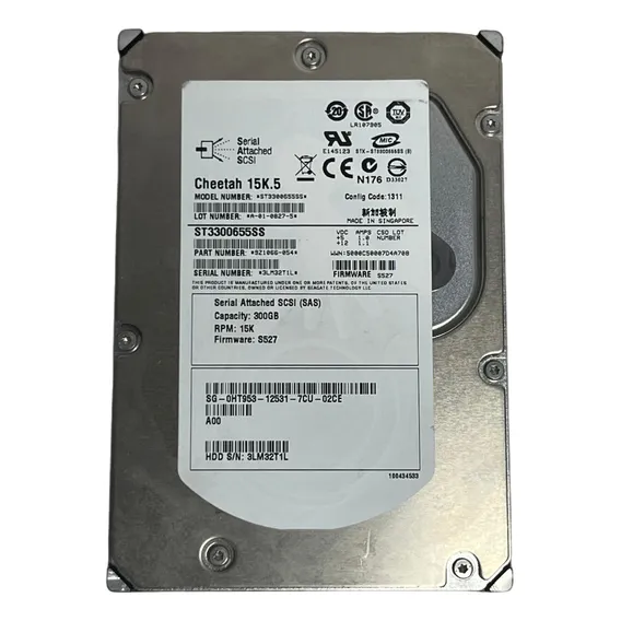 Hd Dell 300gb Sas 3,5 15k.5 St3300655ss 0ht953 Ht953 Foto 1