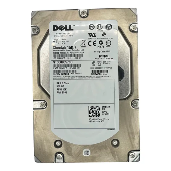 Hd Dell Sas 300gb 3.5 15k.7 Pn F617n 0f617n St3300657ss 1 Foto 1