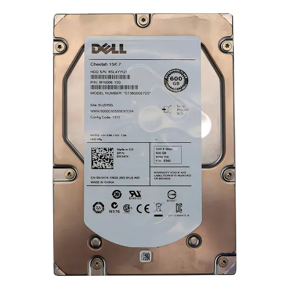 Hd Dell Sas 600gb 3.5 15k.7 0w347k 9fn066-150 St3600057ss Com Nota F Cor Prateado Foto 1
