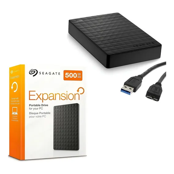 Hd Externo Portátil Seagate Expansion 500gb Cor Preto Foto 1