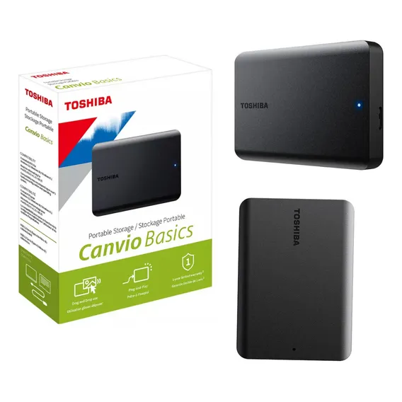 HD Externo Portátil Toshiba Canvio HDTB520XK3AA 2TB preto Foto 1