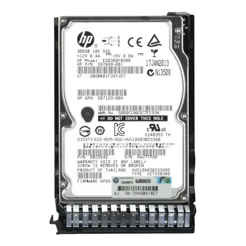 Hd Hp 300gb 10k Sas 2,5 597609-001 Eg0300fbdbr Foto 1