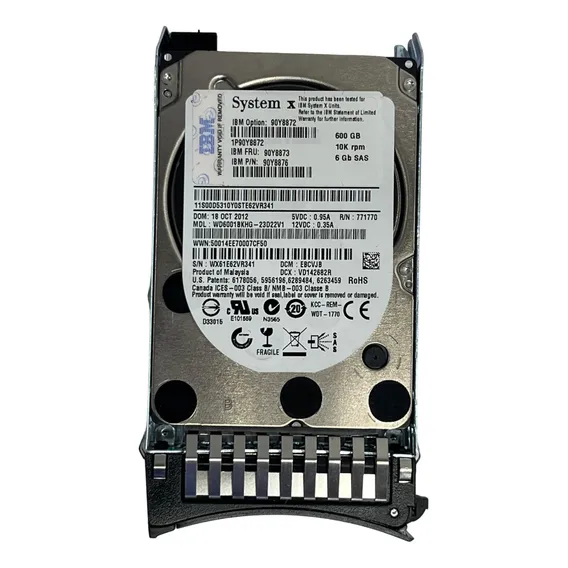 Hd Ibm 600gb 10k 6gbp/s Sas 2.5 90y8873 90y8876 90y8872 Cor Prateado Foto 1
